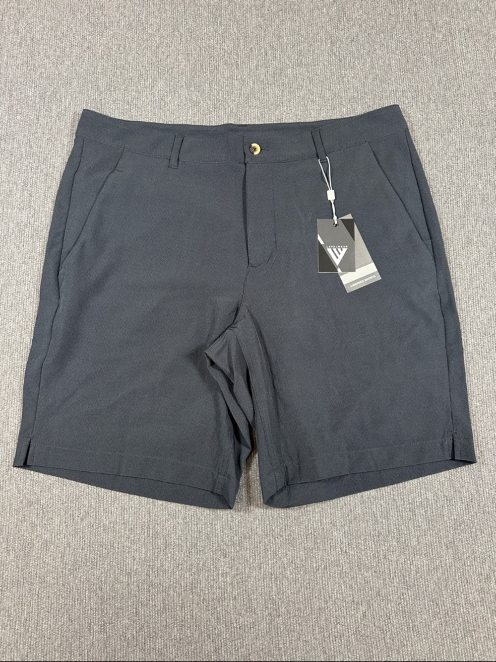 Levelwear Airspeed Black Performance Stretch Golf Shorts Men’s 36” Inseam 9”
